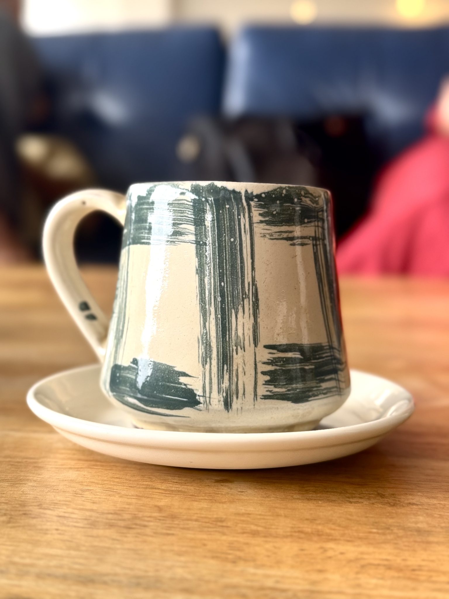 A handmade ceramic mug